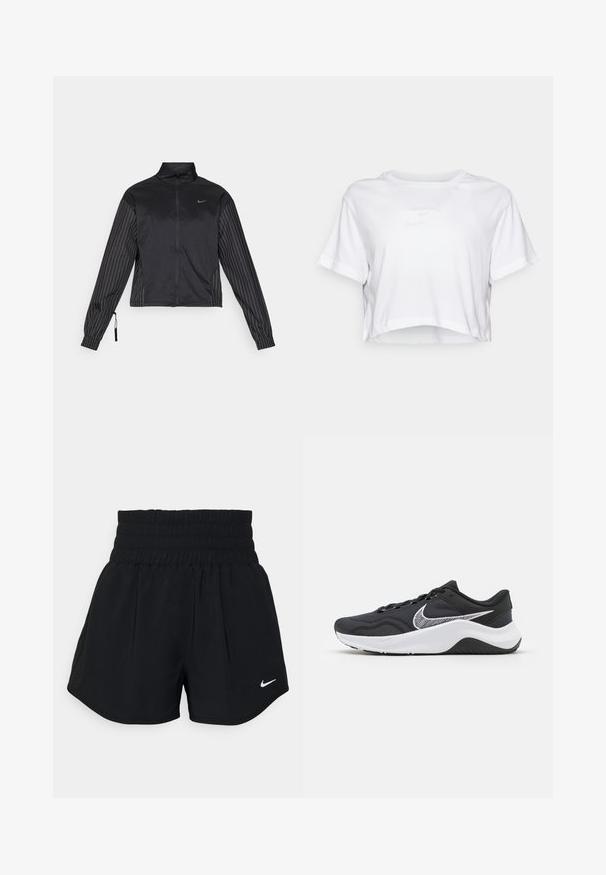 SHEIN Frenchy Completo di giubbotto e pantaloncini in lino per signore SHEIN Frenchy Completo di giubbotto e pantaloncini in lino per signore