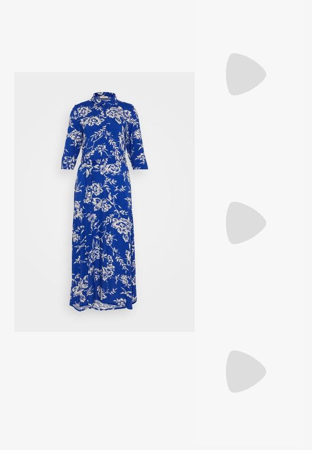 JDY JDYSTARRR LIFE DRESS - Rochie maxi - surf the web/tapioca; Pantofii cu toc ascuțit din piele neagră, cu breteaua pentru glezne și toc gros. Textură netedă, design elegant și estetică minimală.; Geantă din piele neagră, cu o formă curbată, curea detașabilă și accesorii aurii. Geanta are un capac cu un detaliu tip cataramă.; Cerceii din argint sunt expuși în diverse stiluri: cercei tip stud, cercei hoop și cercei tip drop, având forme geometrice, perle și accente texturate aranjate în rânduri organizate.