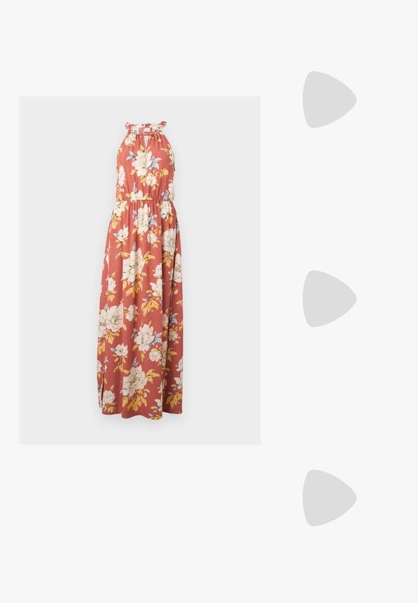 VILA VIMESA MAXIDRESS - Maxi dress - brick dust; ALDO ULIANA - Classic heels - black; Even&Odd by Zalando Handbag - gold-coloured; Pilgrim EARRINGS ZION - Earrings - gold-coloured