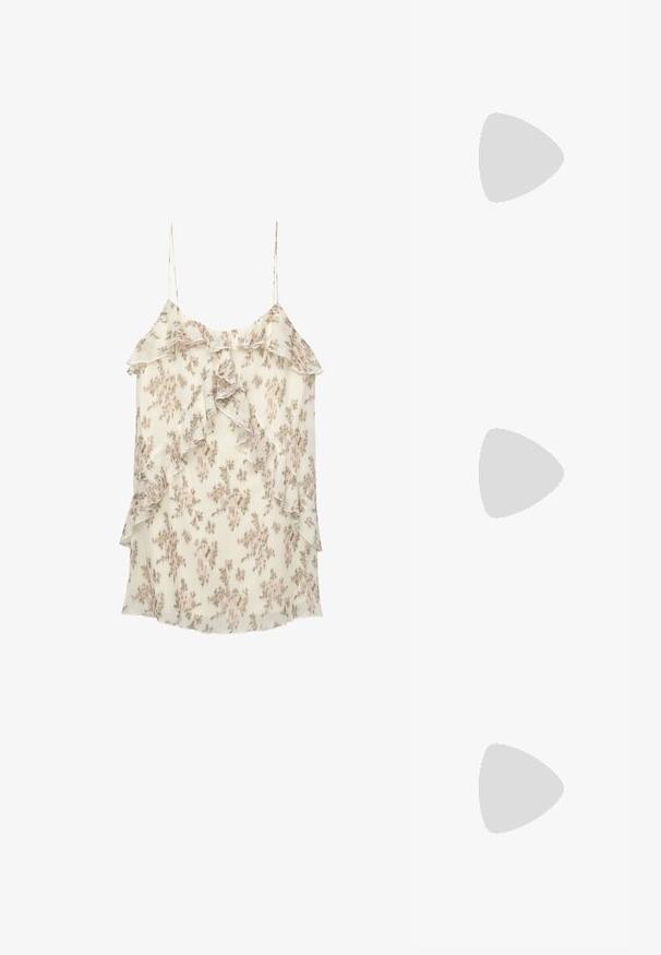 PULL&BEAR Vapaa-ajan mekko - yellow; Ruskea tekonahka krokotiilinpintaiset avokkaat, joissa on kaksi kultasävyistä solkea ja neliönmuotoinen kärki. Lujarakenteinen korko, jossa on sileä pinta.; Mustat aurinkolasit, joissa on soikeat kehykset, ruskeat sävyiset linssit ja hopeiset korostuselementit kehykseen. Sujuva pinta ja tyylikäs muotoilu.; Sininen farkkureppu, jossa on pehmustettu, pyöreä muoto ja kaareva kahva. Kankaan pinta on pehmeä, ja siinä on näkyvää ommeltavaa sekä sileä viimeistely.
