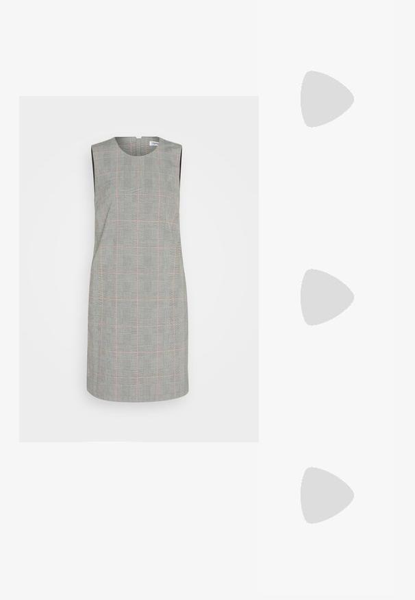 Esprit SHIFT DRESS - Vapaa-ajan mekko - medium grey; Birkenstock ARIZONA SOFT FOOTBED UNISEX - Sandaalit nilkkaremmillä - taupe; CHPO BROOKLYN UNISEX - Aurinkolasit - forest green/green; Zign UNISEX - Shopping bag - off-white