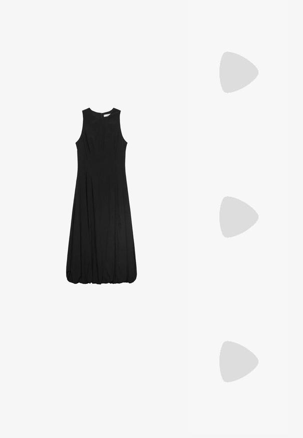 Mango BALLOON EFFECT - Vestido informal - black; Anna Field Tacones - beige; COACH JONIE BAG - Bolso de mano - chalk; Valero Pearls Collar - white