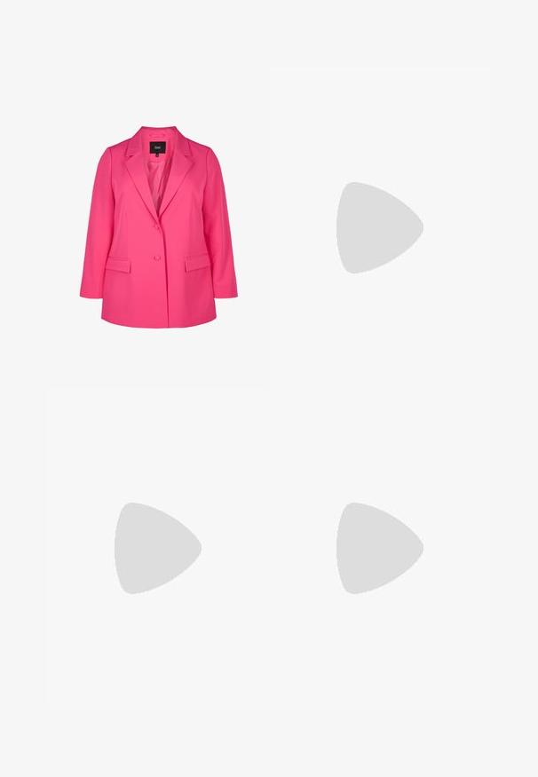 Zizzi Žakete - pink yarrow; Zils īss svārka krekls ar V veida kakla izgriezumu, ribota tekstūra un garām piedurknēm. Izgatavots no mīksta materiāla. Etiķete: even&odd.; Ribotas legingi maigos taupe krāsā, ar augstu jostu, piegulošu piegriezumu un sašaurinātiem potītes galiem. Izgatavoti no teksturēta, elastīga auduma.; Baltā sportiskā apava ar struktūrētu tekstila virsu, mīkstu apkakli un masīvu zoli. Iezīmēta ar logotipu sānos un auklām.