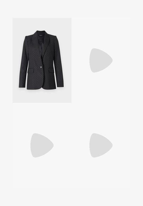 Zadig & Voltaire VALSE TAILLEUR - Blazer - black; Filippa K CRINKLE - Blusa - black; Filippa K JULIE - Pantalones - black; Stuart Weitzman EMILIA MARY JANE FLAT - Bailarinas con hebilla - black