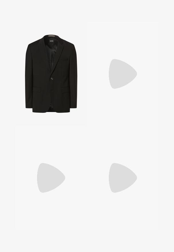BOSS H-JASPER-MM-C-224 - Suit jacket - schwarz; BOSS HANK KENT - Shirt - white; BOSS PERIN - Trousers - dark green; BOSS DERREK - Smart slip-ons - black