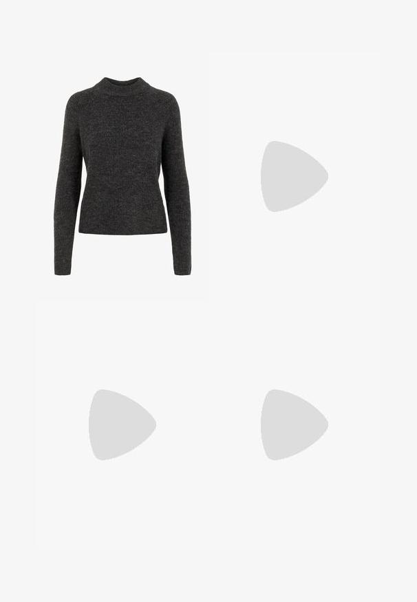 Tamno siva, duga majica sa dugim rukavima, rebraste teksture i visokim okruglim izrezom; izrađena od mekanog materijala i sa prilagođenim dizajnom.; Even&Odd by Zalando Basic maxi skirt - Suknja A kroja - black; adidas Originals OZWEEGO PRO UNISEX - Tenisice - core black/grey three/pink spark; Anna Field by Zalando Torba preko tijela - black
