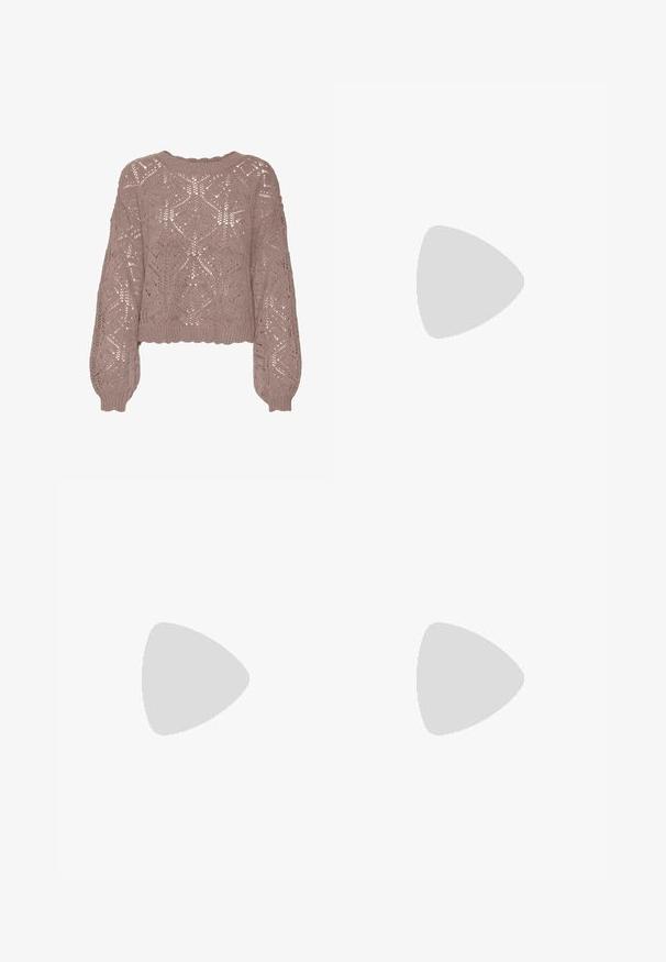 Vero Moda Vesta - woodrose; Crni dvoslojni outfit koji se sastoji od bezrukavnog, skraćenog topa s nabranim detaljima i minisuknje raširenog kroja, obe od glatkog, rastezljivog materijala.; Crne kožne gležnjače s okruglim vrhom, elastičnim bočnim panelima i debelim blok petama. Teksturirana potplata za veći grip.; Smeđa torba od umjetne kože s dva duga ručka i odgovarajućom malom torbicom. Površina ima teksturirani uzorak i zlatne metalne detalje.