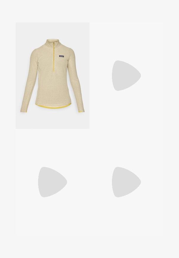 Patagonia AIR ZIP NECK - Fleece jumper - buttercup yellow; Patagonia BLEND TANK - Top - graze green; Patagonia TERREBONNE SHORTS - Sports shorts - black; Columbia NEWTON RIDGE™ PLUS - Hiking shoes - black/chalk