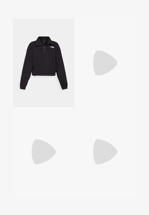 The North Face 100 GLACIER HALF ZIP - Fleecetrøjer - black; The North Face SIMPLE DOME TEE - Langærmet T-shirt - black; The North Face EXPLORATION CARGO PANT - Outdoorbukser - black; Salomon Sportstyle SPEEDCROSS 3 EXPANSE UNISEX - Sneakers - vanilla ice/almond milk/cement