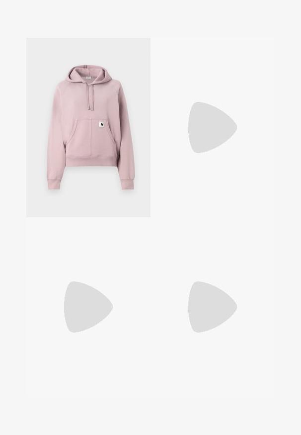 Light pink hoodie made of soft cotton blend, featuring a large front pocket, drawstring hood, and ribbed cuffs. Simple design with a logo tag.; Converse FOREST ART TEE - Print T-shirt - black; Wide-leg denim jeans in dark blue, featuring a high waist, front pockets, and a zipper fly with a metal button. Smooth texture and classic design.; White leather sneaker with beige suede accents, perforated toe box, flat laces, and a textured cream sole. Features subtle branding on heel.