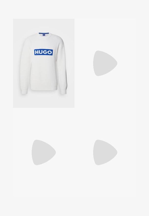 HUGO SEYLO - Jersey de punto - white; Camiseta blanca de manga corta fabricada con una tela de textura suave. Presenta un logo negro de adidas en el lado izquierdo del pecho y un cuello con un patrón.; Pantalones deportivos negros con una cinturilla elástica, rayas laterales blancas y un pequeño logo blanco en el muslo. Fabricados con un material suave y ligero.; Zapatilla deportiva negra con una parte superior texturizada, tres franjas horizontales y una suela blanca con un dibujo en su superficie. Diseño ligero y aerodinámico.