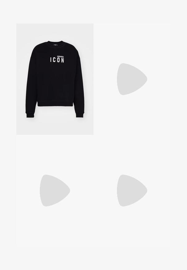Zwarte sweatshirt gemaakt van zachte stof. Heeft een ronde halslijn en lange mouwen. In het midden staat de witte logo-tekst "DSQUARED2 ICON." Klassieke pasvorm.; Filippa K TERRY CROPPED TROUSERS - Broek - sage melange; Witte leren sneaker met een gladde afwerking, ronde neus, platte veters en een gestructureerde zool. Kenmerkt zich door een subtiel logo op de hiel.; Zwarte ronde zonnebril met donkere lenzen en slanke metalen armen. Inclusief heldere tempelpunten en zilveren accenten bij de scharnier. Minimalistisch ontwerp.