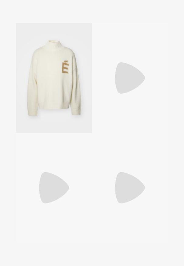 Études TURTLE NECK - Jumper - off white; Filippa K WIDE TROUSERS - Trousers - driftwood; Black suede Chelsea boots with elastic side panels, round toe, and a flat sole. Textured detail along the side adds visual interest.; Black padded bag with a wide, soft shoulder strap and top handle. Features a zip closure and a subtle logo on the front.