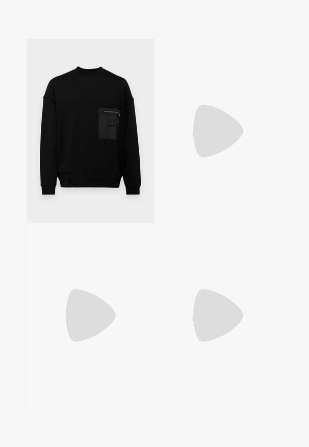 Armani Exchange Pusa - black; Tumed sinised teksad kitsas lõikega, millel on värvivired, nähtavad õmblused ja tavaline viie tasku disain. Sirge sääre lõige.; Valged ja mustad spordijalatsid sileda nahkpealise, tekstuursete aktsentidega ja paksu valge tallaga. Omab klassikalist nööbistamise disaini.; Mustad mustad prillid tumedate läätsedega ja õhukeste metallist käepidemetega. Kaarja kujuga seljaosa ja hõbedased aktsendid hingel. Minimalistlik disain.