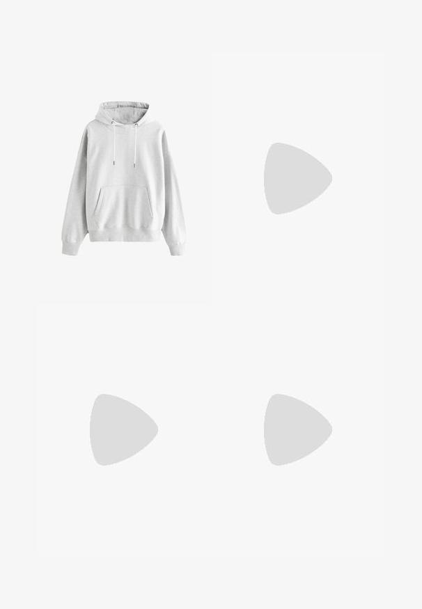 Next OVERHEAD  - Kapuzenpullover - grey; Graue Baumwoll-Loungehosen mit elastischem Bund, Kordelzug und zwei seitlichen Taschen; gerader Schnitt, weiche Textur, ohne Muster.; Beige Wildleder-Ankle-Boot mit schwarzem gepolstertem Kragen, goldenen Metallösen, weißen Nähdetalben und einer robusten Gummisohle mit ausgeprägtem Profil.; Sonnenbrille mit einem schlanken, hellgrauen Kunststoffrahmen, umschließendem Design, dunklen Gläsern und einer glatten Oberfläche. Mit minimaler Markenkennzeichnung an der Seite.