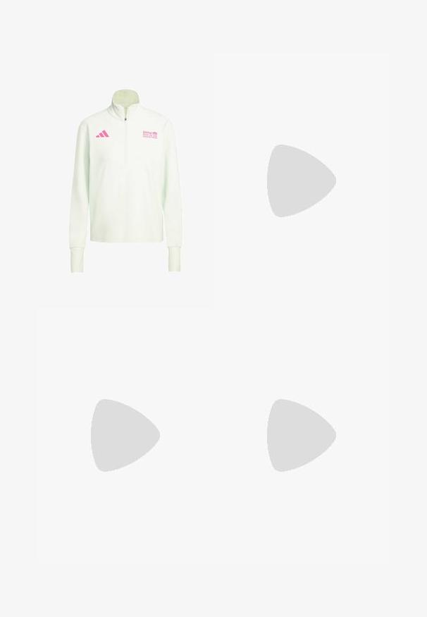 Pull-over à manches longues blanc avec fermeture éclair quart, logo Adidas rose sur la poitrine gauche et logo du Marathon de Berlin BMW sur la poitrine droite.; Haut de sport à manches longues en tissu violet clair, présentant un design ajusté, un col rond et une texture subtile avec un détail de logo sur la poitrine.; ASICS METARUN SPLIT SHORT - Short de sport - edo purple; Baskets de sport blanches avec des rayures noires et un logo, dotées d'une tige en mesh, d'un bout arrondi et d'une semelle épaisse crème pour un meilleur amorti.