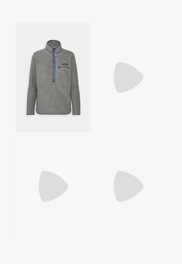 Patagonia RETRO MARSUPIAL - Polárpulóver - salt grey/light plume grey; Szürke, rövid ujjú póló, puha, nedvességet elvezető anyagból készült. Kerek nyakú, és egy kis fehér logó található a bal felső részen.; Fekete capri leggings, rugalmas anyagból készült, magas derékkal és egy kis fehér logóval a bal oldalon. Sima tapintású.; Columbia REDMOND - Túracipők - black/citron haze