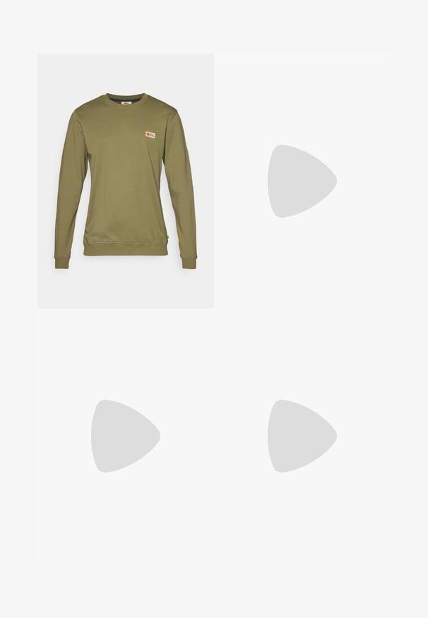 Sudadera de manga larga en color verde oliva, fabricada en suave algodón, con un pequeño parche de logo en el pecho y puños y dobladillo acanalados.; The North Face EXPLORE CARABINER RELAXED TEE UNISEX - Camiseta estampada - white; Pantalones cargo negros hechos de tejido ligero. Con bolsillos laterales con cremallera y un logo en el muslo izquierdo. Diseño de pierna recta.; Zapatos exteriores negros con malla y material sintético, que presentan un upper texturizado, un sistema de cordones seguro y una suela robusta, sobre terreno rocoso.