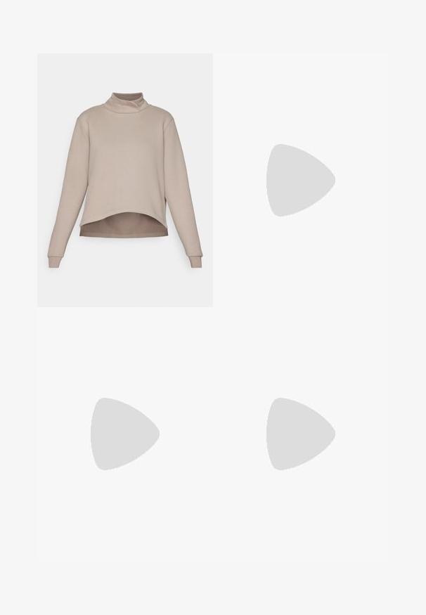 Yogasearcher BOTHI - Sweatshirt - cacao; Leggings noirs en matière extensible et lisse. Taille haute, coupe slim, pleine longueur, sans poches ni motifs visibles.; Jack Wolfskin REFUGIO PRIME TEXAPORE MID W - Chaussures de marche - fawn; Burton DAY HIKER 2.0 22L - Sac à dos - true black