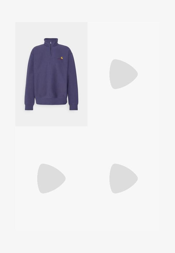 Carhartt WIP HALF ZIP AMERICAN SCRIPT - Pusa - zeus; Valge pika varrukaga T-särk, mis on valmistatud puuvillast. Ümmargune kaelus, ribaga mansetid ja väike logo vasakul varrukal. Sile tekstuur.; Roheline vaskingpüksid sirge säärega disainiga, viie taskuga, metallist nööp sulgemisega ja tekstuuriga ribaline pind.; Must mustrasneaker mustmustraday valgetus valge nööritega, beež kummist tallaga ja punase aktsendiga kandade juures. Ümar nina ja minimaalne õmblusdetail.