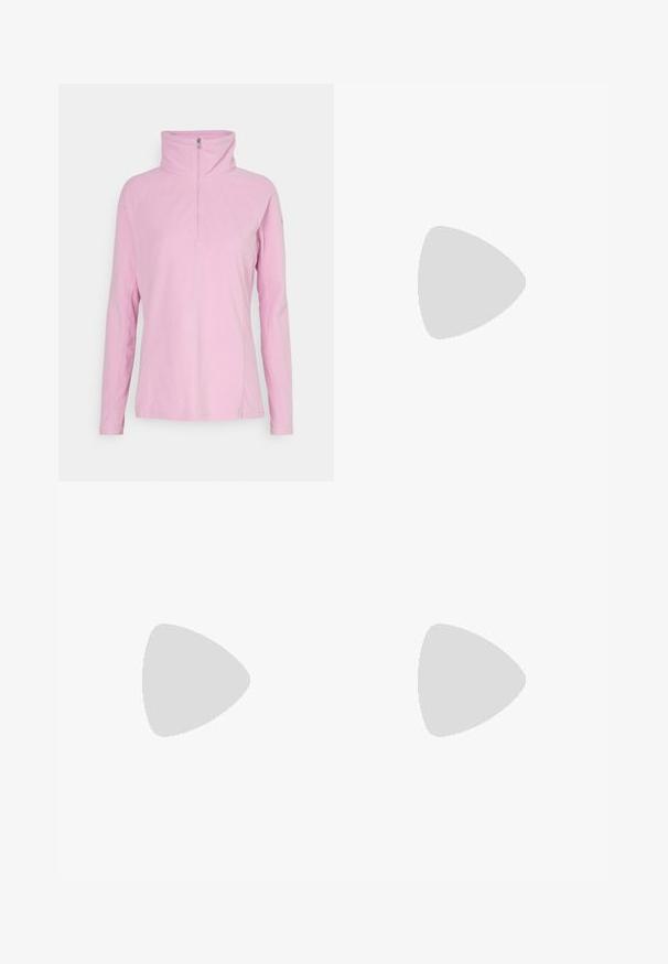Columbia GLACIAL™ 1/2 ZIP - Polárpulóver - cosmos; Fehér vászon ing hosszú ujjakkal, gombos gallérral és elöl gombokkal. A mellkason egy kicsi, kék hímzett logó található.; Világoskék farmernadrág egyenes szabással, öt zsebes dizájnnal és gombos nyereggel. Finom kopásokkal és narancssárga varrási részletekkel rendelkezik.; Barna szarvasbőr slip-on cipő alacsony sarokkal, állítható pánttal ezüst csattal és fekete gumitalppal.