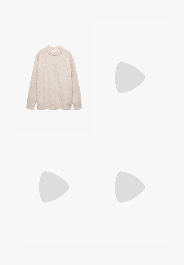 Mango Vesta - beige; Bijela majica kratkih rukava s okruglim izrezom, izrađena od mekanog pamuka, s jednostavnim, čistim dizajnom bez vidljivih uzoraka ili akcenta.; Crne trenirke od mješavine pamuka, s elastičnim pojasom i manžetama, s kontrastnim bijelim bočnim trakama. Opustit će se, labav kroj.; Zeleni kratki top s bijelim obrubom, u kombinaciji s kremastim širokim hlačama. Model drži malu crnu torbicu. Jednostavne tenisice.