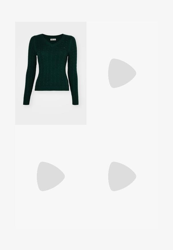 Hollister Co. ICON CABLE V NECK - Džemperis - trekking green; Melnas bezsēļu kleitas, izgatavotas no elastīga auduma, ar rušēšanu sānos un paplašinātu apakšdaļu. Gluda tekstūra ar pieguļošu siluetu.; Brūni ādas līdz ceļiem zābaki ar noapaļotu purngalu, teksturētu virsmu, potītes siksnu un sudraba detaļām; zābaku papēdis ar slāņiem.; Sudraba krāsas auskari: divi ovāli studu auskari un divi pusmēness formas gredzeni, ar gludu, spīdīgu apdari un noapaļotu dizainu.