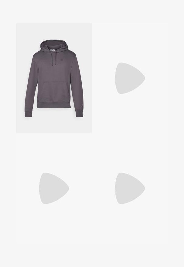 Felpa grigia in misto cotone, con tasca a marsupio, coulisse, polsini a costine e un piccolo logo sul petto.; Pantaloni sportivi azzurri chiari con cintura elastica, tasche laterali e zip alle caviglie. Presenta un logo bianco sulla coscia sinistra.; Scarpa da ginnastica bianca con un accento verde, logo nero, tomaia in rete, suola ammortizzata e tacco arrotondato. Presenta lacci e dettagli a contrasto.; Guanti senza dita neri realizzati in pelle testurizzata con accenti imbottiti e cuciture rinforzate. Dita aperte per una migliore presa e destrezza.
