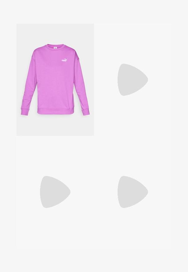 Puma SMALL LOGO RELAXED CREW - Sportska majica - wild berry; Crna kratka majica s kratkim rukavima, elegantnog dizajna, s teksturiranim čipkastim panelom i bijelim Puma logotipom sprijeda.; Crne sportske tajice od rastezljivog materijala, s visokim strukom, bočnim džepovima i malim reflektirajućim logom na lijevom bedru.; Crna atletska cipela s teksturiranim gornjim dijelom, elastičnim trakama i debelim bijelim potplatom. Ima sivi akcent uz potplat.
