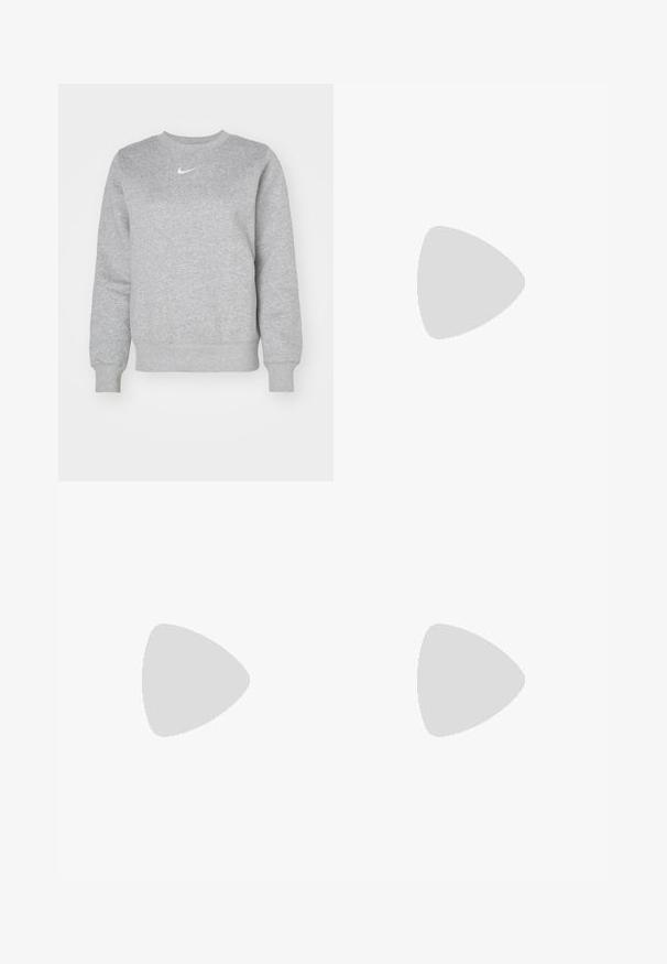 Nike Sportswear CREW - Sweatshirt - dark grey heather/sail; Nike Sportswear PANT - Pantalon de survêtement - grey heather; Nike Sportswear SHOX TL - Baskets basses - white/metallic silver/max orange; Heideman CREOLE MIT CLIP - Boucles d'oreilles - silver-coloured