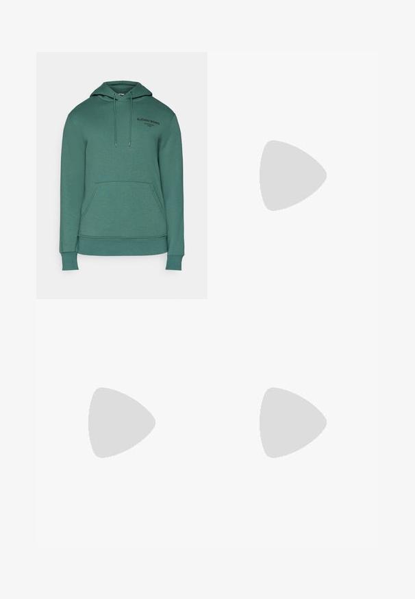 Björn Borg ESSENTIAL HOODIE - Mikina s kapucňou - bistro green; Čierne bavlnené tričko s okrúhlym výstrihom, krátkymi rukávmi a malým zeleným logo krokodíla na ľavej hrudi. Hladká textúra, ležérny dizajn.; Biele teplákové nohavice s elastickým pásom, s čiernymi bočnými pruhmi a manžetami. Vyrobené z mäkkej tkaniny s hladkým povrchom.; Čierna atletická topánka s textúrovaným zvrškom, s tromi horizontálnymi pruhmi a bielou podrážkou s vzorovaným profilom. Ľahký a aerodynamický dizajn.