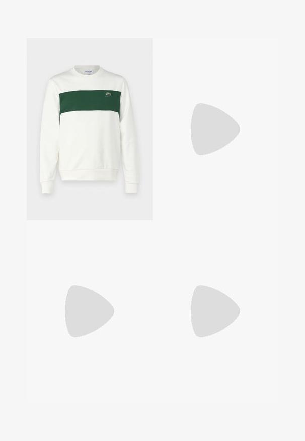 Lacoste Melegítőfelső - flour/green; Fekete hosszú ujjú pamut póló, kerek nyakkivágással, bal mellen egy kis zöld hímzett krokodil logóval.; Sötétkék nadrág sima anyagból, egyenes szárú kialakítással, övhurkokkal és gombos záródással, cipzáras kivitelben.; Sötét szürke Lacoste sportcipők hálós és szintetikus anyagból, textúrázott talppal és barna díszítésekkel a nyak részen és a logón.
