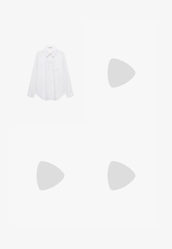 Weißes Hemd mit Knopfverschluss aus glattem Stoff. Es hat einen klassischen Kragen, lange Ärmel und eine kleine Brusttasche mit einem Knopfdetail.; Weiße Midirock aus leichtem Stoff, mit elastischem Bund, glatter Textur und einer leicht ausgestellten Silhouette mit Saum.; Schwarze und weiße Slingback-High Heels mit spitzem Schuhdesign im Kuhfellmuster. Obermaterial aus Stoff mit strukturierter Oberfläche und schmalem schwarzen Absatz.; Rote gewebte Handtasche mit einem runden oberen Griff und Reißverschluss, die ein strukturiertes, verflochtenes Muster auf einem weichen, flexiblen Material aufweist.; Rote Perlenohrringe in Hoop-Form mit strukturierter Oberfläche und einem Postverschluss in Goldfarbe. Kreisförmiges Design mit offenem Zentrum und abgerundetem Perlendetail.