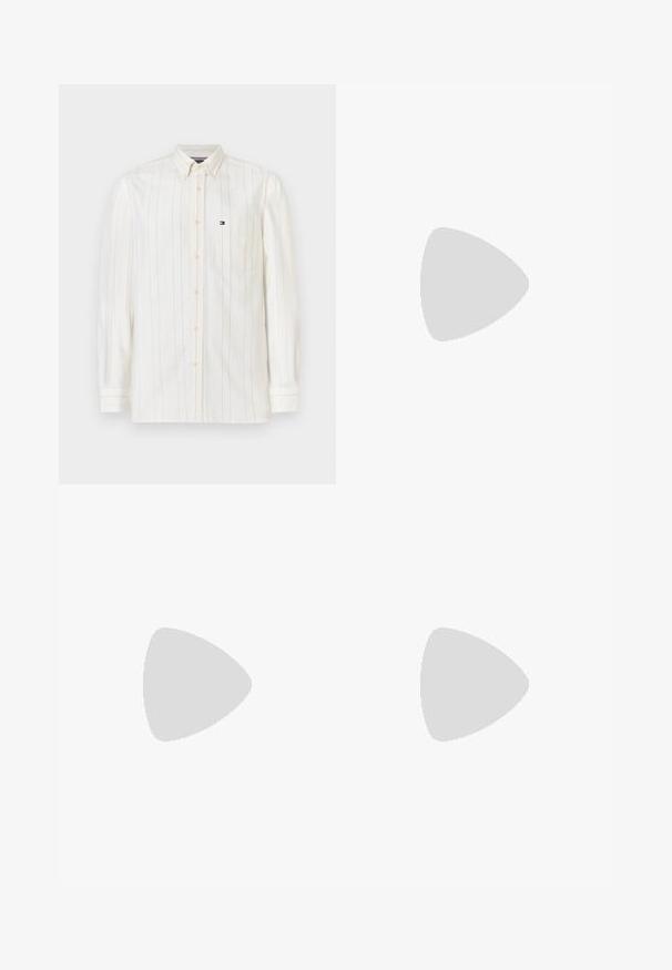 Langermet skjorte med knapper i lys krembomull med tynne vertikale striper, en brystlomme og en liten logo på venstre side.; Grå plisserte bukser laget av glatt stoff, med rett ben-design, enkelt knappelukking og skrå sidelommer.; Beige semsket slip-on sko med rund tå, minimal søm og gummisåle. Myk tekstur med en subtil merkeaccent på hælen.; Tommy Hilfiger MEN BEADS - Armbånd - blue/silver-coloured