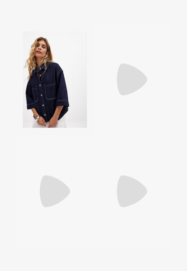 NA-KD Blusa - rinse wash; Falda blanca en capas hecha de tejido ligero con un patrón de ojales y un dobladillo con volantes. Cuenta con una cintura elástica para mayor comodidad.; Botín de invierno negro con un upper de tejido texturizado, ribete de piel sintética, cierre de cordones en la parte delantera y suela de goma para tracción. Presenta un patrón en zigzag.; Gafas de sol negras en forma de ojo de gato con un acabado mate, que presentan lentes ahumados grises, ángulos pronunciados y brazos laterales elegantes. Nombre de la marca visible en el interior del brazo.; Zign LEATHER - Bolso shopping - light brown; Conjunto de pendientes en tono dorado que incluye tres pares: pendientes ovalados texturizados, pendientes con diseño ondulado y grandes aros con estrías en capas.