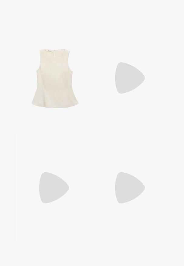 Licht beige mouwloze top met een ronde halslijn, een delicate uitloop aan de zoom en een discreet ritsje aan de achterkant. Zachte stof, minimalistisch ontwerp.; Massimo Dutti A-lijn rok - dark green; Bruine leren sandaal met een brede band en een teenring. Platte zool met subtiele textuur en een gladde afwerking, met minimalistische ontwerpelementen.; ALDO DELISE UNISEX - Zonnebril - gold-coloured; Zwarte suède tote bag met gladde leren accenten, verlengde vorm, dubbele handvatten en een detail in goudkleurig metaal aan de voorkant.