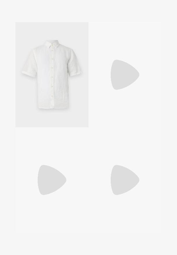 Tiger of Sweden SPENSER  - Chemise - off white; Filippa K TERRY CROPPED TROUSERS - Pantalon classique - sage melange; Baskets en cuir blanc avec une finition lisse, bout arrondi, lacets plats et semelle texturée. Présente un logo discret sur le talon.; Lunettes de soleil noires rondes avec verres sombres et branches en métal fines. Comprend des embouts transparents et des accents argentés au niveau de la charnière. Design minimaliste.