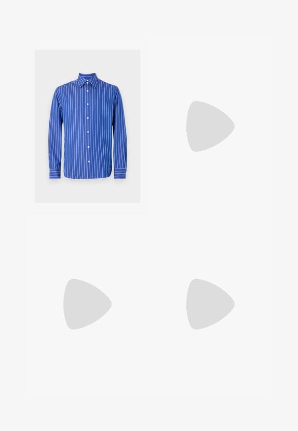 Tiger of Sweden BENNETT - Cămașă - deep blue; Pantaloni negri din bumbac cu un design drept, dotati cu o inchidere la fata cu nasture si buzunare laterale, textura neteda, fara modele vizibile.; Tenisi cu glezna joasă, realizati dintr-un amestec de suede negru și piele texturată, cu o talpă din cauciuc alb și șireturi negre. Branding subtil pe lateral.; Geantă de umăr din piele bej cu un finisaj texturat, având un buzunar frontal cu fermoar și un brâu ajustabil negru. Logo-ul este afișat pe față.