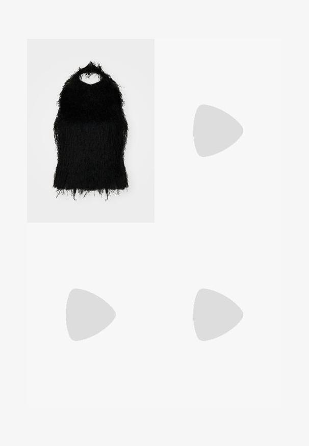 PARFOIS Felső - black; PARFOIS SKIRT  - A-vonalú szoknya - black; Even&Odd by Zalando Klasszikus sarkú cipők - black; Guess HOLIDAY SHINE HANDLE POUCH - Kézitáska - black