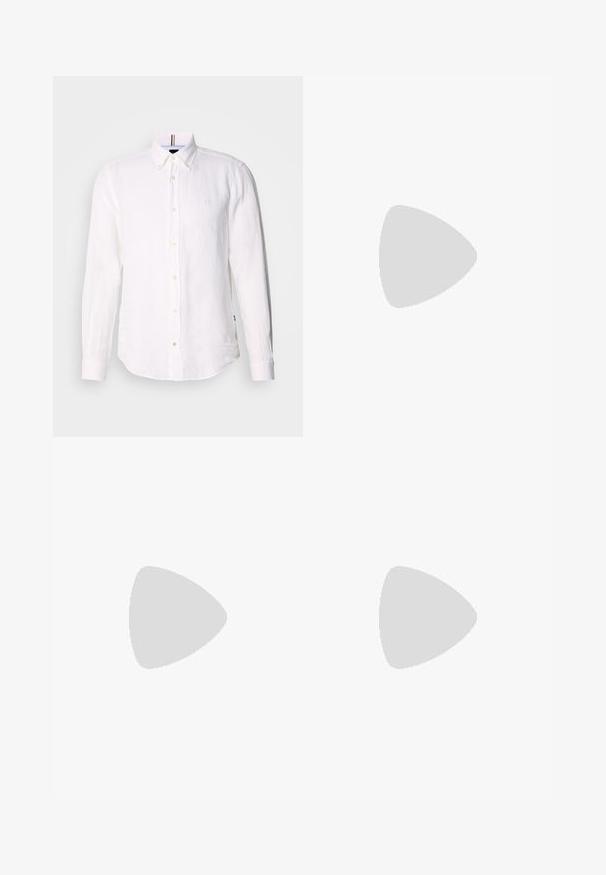 Hvit lin-skjorte med lange ermer, knapping foran og en subtil logo på brystet. Har en strukturert krage og buet kant.; Filippa K TERRY CROPPED TROUSERS - Bukse - sage melange; Hvite lærersneakers med en jevn overflate, rund tå, flate lisser og en teksturert såle. Har en subtil logo på hælen.; Sorte, runde solbriller med mørke linser og slanke metalarmer. Inkluderer klare temple tips og sølvfargede detaljer ved hengslet. Minimalistisk design.