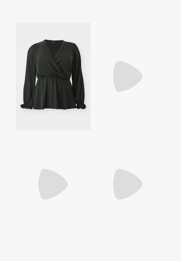 Vero Moda Curve VMCMARY czarny; Czarne, lekkie spodnie z elastycznym pasem i ściągaczami na kostkach. Materiał jest gładki i ma luźny, zwężany krój.; Czarne skórzane buty na platformie z masywnym słupkowym obcasem, okrągłym noskiem i klasycznym sznurowaniem. Posiadają gładką teksturę i minimalne wykończenia.; Czarna skórzana torba tote o gładkiej fakturze, prostokątnym kształcie i dwóch długich uchwytach. Brak widocznych elementów metalowych i ozdób.