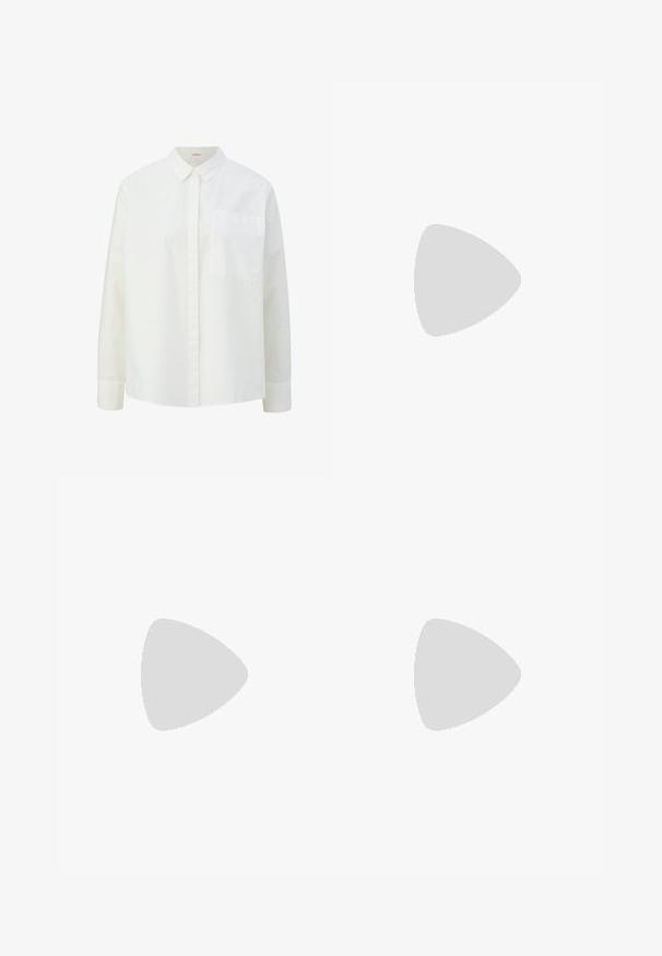 White button-up shirt featuring a spread collar, long sleeves, a single chest pocket, and a relaxed fit for comfort. Smooth cotton texture.; White cotton tank top with a scooped neckline, no sleeves, and a fitted shape. Smooth texture, plain design, and minimal stitching details.; Dark wash denim jeans with a relaxed fit. Features a high waist, five pockets, and contrasting stitching. Straight leg design, no embellishments.; Brown suede sneakers with white accents and laces. Rubber gum sole. Worn with white socks featuring black stripes. Green textured flooring.; Brown fabric shoulder bag with a wide, rounded body and a large cutout handle. Soft texture, minimalistic design, and no visible hardware.