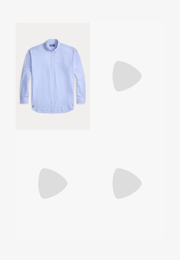 Světle modrá košile na knoflíky s dlouhými rukávy, límečkem, jednou náprsní kapsou a malým vyšitým logem na dolním levém lemu.; Černé široké kalhoty s skladaným předním dílem, bočními kapsami a hladkou texturou tkaniny. Navrženy pro pohodlný střih.; Černé kožené šněrovací boty s pevnou, vroubkovanou gumovou podrážkou. Mají zaoblenou špičku a decentní švy. Tlustý podpatek pro stabilitu.; Hawkers PARLAY - Sluneční brýle - black