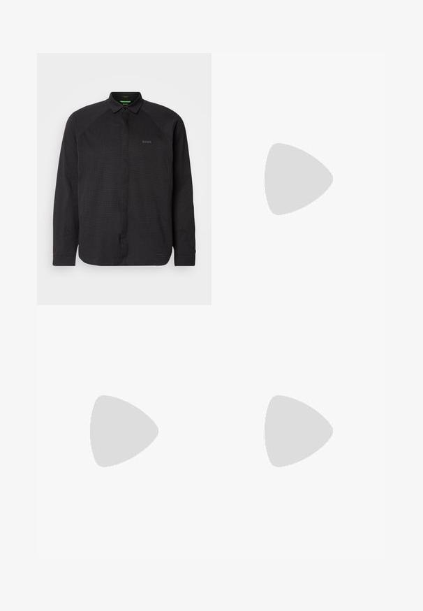 BOSS EXCURSE - Shirt - black; BOSS TEE LOGO - Print T-shirt - black; BOSS CONVERT - Trousers - black; BOSS AIDEN - Trainers - black