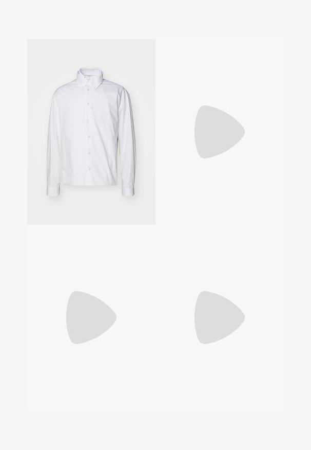 Witte lange mouwen blouse van katoen. Heeft een klassieke kraag, sluiting met knopen aan de voorkant en opgerolde manchetten met een gladde textuur.; Filippa K TERRY CROPPED TROUSERS - Broek - sage melange; Witte sneaker met suède accenten, ronde neus, platte veters en een crème rubberen zool. Bevat groene branding op de hiel.; Zwarte ronde zonnebril met donkere lenzen en slanke metalen armen. Inclusief heldere tempelpunten en zilveren accenten bij de scharnier. Minimalistisch ontwerp.