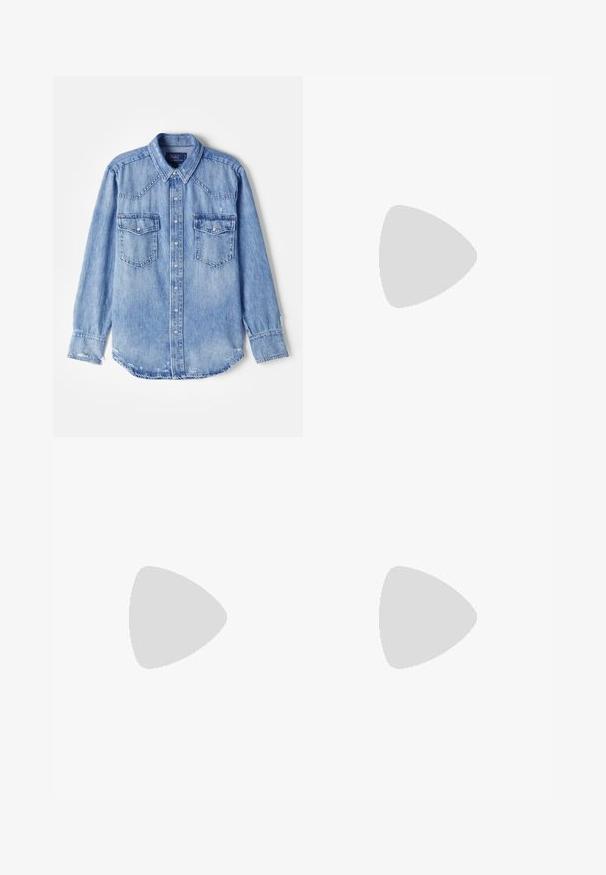 Polo Ralph Lauren SPORT SHIRT - Hemdbluse - comerz wash; Polo Ralph Lauren LONG SLEEVE JERSEY CREWNECK TEE - Langarmshirt - white; Polo Ralph Lauren HIGH RISE RELAXED STRAIGHT JEAN - Jeans Straight Leg - gwendolyan wash; Polo Ralph Lauren MULE MID - Pantolette hoch - black
