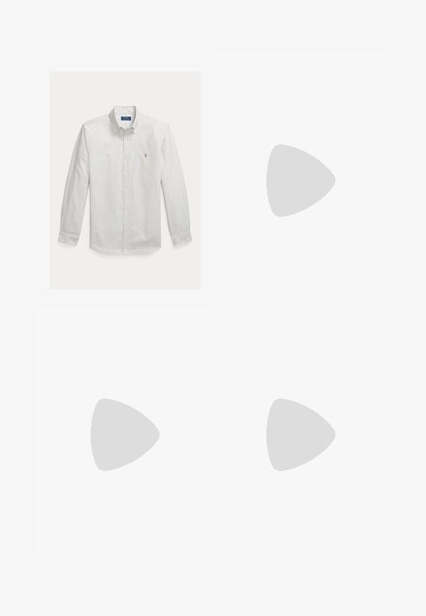 Hosszú ujjú, világosszürke ing fehér csíkokkal, amely gallérral, gombos záródással és egy kicsi hímzett logóval rendelkezik a mellrészen.; Barna kordbársony nadrág, rugalmas derékkal és húzózsinórral, oldalsó zsebekkel és egyenes szárakkal, texturált bordázással.; Barna bőr sneaker lekerekített orral, kontrasztos fehér gumi talppal, varrott díszítésekkel és látható fűzők nélkül. Összességében sima textúra.; Teknőc mintás napszemüveg zöld lencsékkel, kerek formában, arany díszítéssel, és sötétzöld szárral, amelyen fehér csík található.