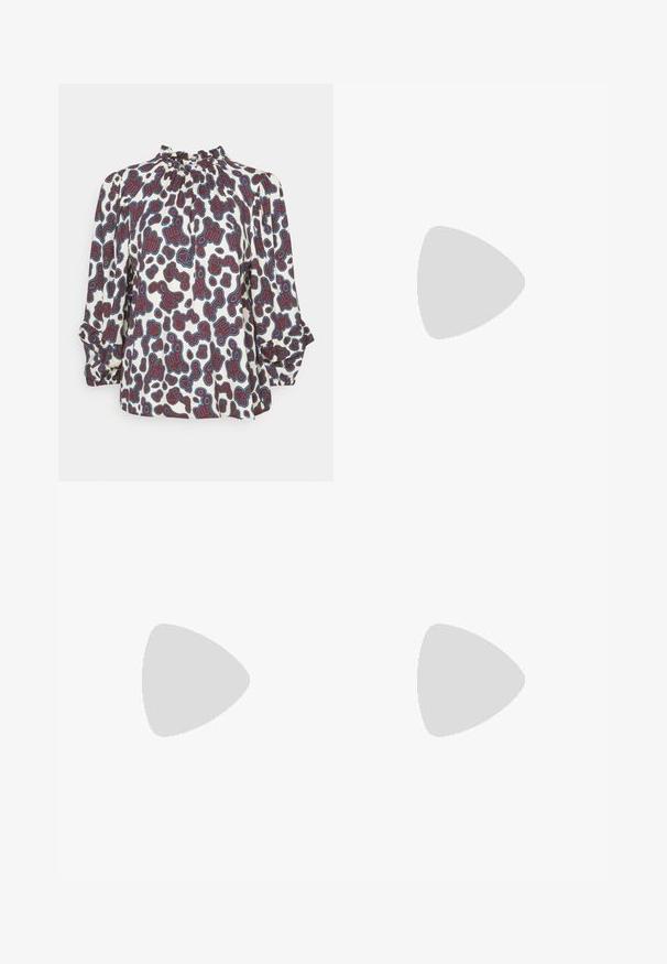 Hofmann Copenhagen JULIETTE - Blouse - creme; FRAME EASY FLARE SIDE SLIT - Bootcut jeans - calvin; Filippa K REY FLAT - Ballet pumps - black; MICHAEL Michael Kors CLAIRE - Cross body bag - luggage