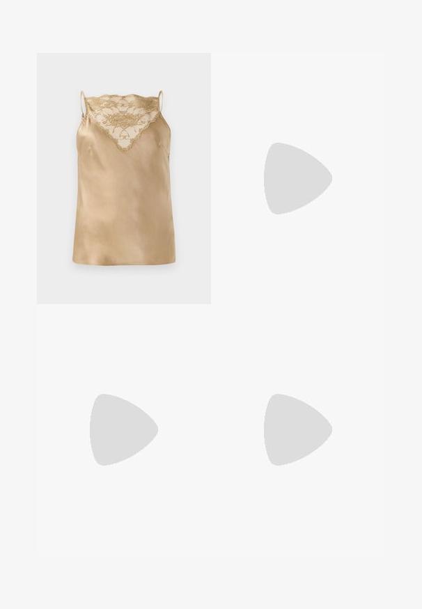 Satin camisole vaaleanbeige värissä, jossa on pitsiyksityiskohtia kaula-aukon ympärillä. Mallissa on ohuet säädettävät olkaimet ja sileä, kiiltävä pinta.; Mustat polvipituiset hameet, jotka on valmistettu sileästä kankaasta. Hameessa on tiukka vyötärö ja kerroksellinen muotoilu, joka lisää täyteläisyyttä.; Paul Smith TOPANGA - Ballerinat - black; Navy sininen nahkakukkarokotelo, jossa on krokotiilinumero, hopeaketjuolkapanta ja metallilukko. Suorakulmainen muoto taitettavalla designilla.