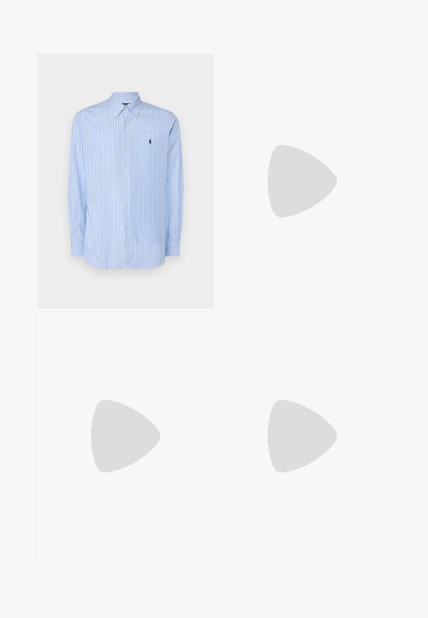 Polo Ralph Lauren LONG SLEEVE SPORT - Marškiniai - blue multi; Balta polo marškiniai, pagaminti iš medvilnės, su pasikartojančiu mėlynu šunų raštu ir mažuoju mėlynu logotipu ant krūtinės. Trumpomis rankovėmis ir apykakle.; Šviesiai kreminės spalvos, laisvalaikio kelnės iš minkštos medžiagos. Turi elastinį juosmenį su raišteliais ir siaurėjantį kojų dizainą.; Bežiniai, kreminiai ir alyviniai sportbačiai, pagaminti iš zomšos ir odos, su apvaliu pirštu, minimalistiniu dizainu ir guminėmis padangomis.